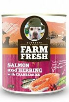 Farm Fresh Dog Salmon&Herring+Cranberries plechovka 750g + Množstevná zľava zľava 15%