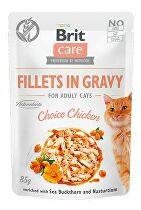 Brit Care Cat Fillets in Gravy Choice Chicken 85g + Množstevná zľava