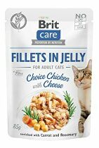 Brit Care Cat Fillets in Jelly Chicken&Cheese 85g + Množstevná zľava
