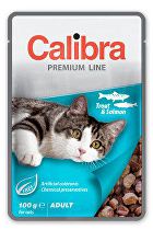 Calibra kapsička pre mačky Premium Adult pstruh a losos 100g + Množstevná zľava MEGAVÝPREDAJ 5 + 1 zadarmo