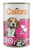 Calibra Dog konz.telecí+morčacie v omáčke 1240g NEW + Množstevná zľava zľava 15% 5 + 1 zadarmo