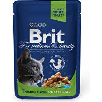 Brit Premium Cat kapsička Kuracie plátky pre sterilné mačky 100g + Množstevná zľava