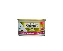 Gourmet Gold cons. kuracie mäso pre mačky, pečeň 85g + Množstevná zľava zľava 15%