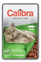 Kapsička pre mačky Calibra Premium Sterilizovaný losos 100g + Množstevná zľava 5 + 1 zadarmo