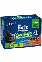 Brit Premium Cat vrecko Sterilised Plate 1200g (12x100g) + Množstevná zľava