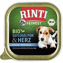 Rinti Dog Organická paštéta z hydinových srdiečok 150g + Množstevná zľava