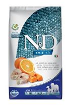 N&D OCEAN DOG GF Adult M/L Codfish&Pumpkin&Orang 2,5kg zľava