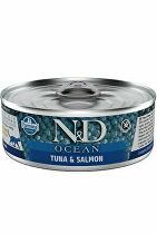 N&D CAT OCEAN Adult Tuniak a losos 70g + Množstevná zľava zľava 15% 1+1 zadarmo