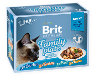 Brit Premium Cat D Fillets in Gravy Family Plate 1020g + Množstevná zľava