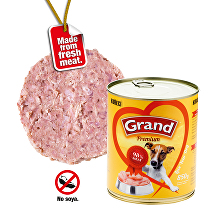 GRAND konz. pes hydinový 850g + Množstevná zľava zľava 15%