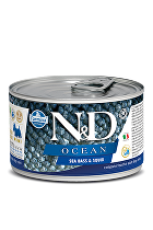 N&D DOG OCEAN Adult Sea Bass & Squid Mini 140g + Množstevná zľava zľava 15% 1+1 zadarmo