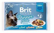 Brit Premium Cat D Fillets in Gravy Dinner Plate 340g + Množstevná zľava