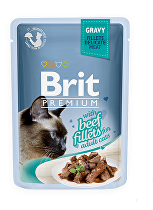 Brit Premium Cat D Fillets in Gravy With Beef 85g + Množstevná zľava