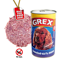 GREX mäsová zmes pre psov v konzerve 1280g + Množstevná zľava zľava 15%