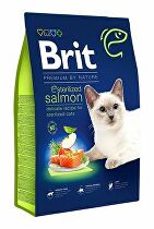 Brit Premium Cat by Nature Sterilized Salmon 8kg + Churu ZADARMO