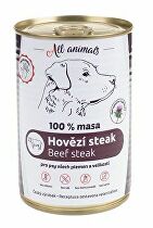 Hovädzí steak All Animals DOG 400g + Množstevná zľava zľava 15%