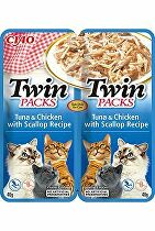 Churu Cat Twin Packs Tuniak a kurča a hrebenatka vo vývare 80g + Množstevná zľava