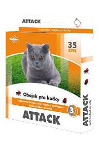 Attack obojok antiparazitárne 35cm mačka