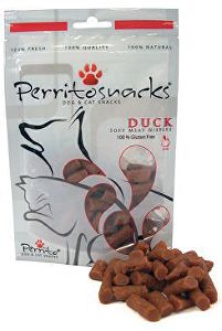 Perrito snacks Duck Nibbles pre psy a mačky 50g