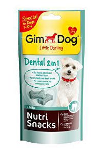 GIMDOG Nutri Snack Dental 2v1 mini kocky 40g