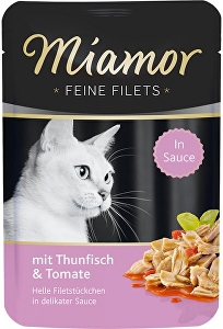 Miamor Cat Filetová kapsa z tuniaka + paradajky v džúse 100g