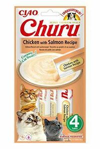 Churu Cat kuracie mäso s lososom 4x14g