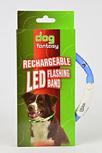 Obojok DOG FANTASY USB svetlo modrý 70 cm 1ks