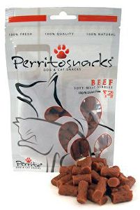 Perrito snacks Beef Nibbles pre psy a mačky 50g