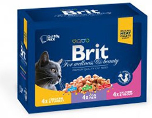 Brit Premium Cat Pocket FP Poultry&Fish 1200g (12x100g)