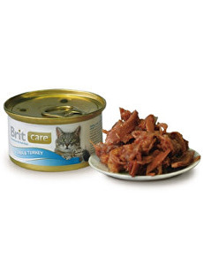 Brit Care Cat cons.tuna & turkey 80g