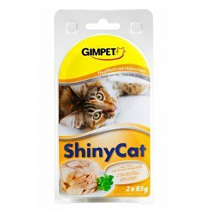 Gimpet cat cons. ShinyCat tuniak/kuracie mäso 2x70g