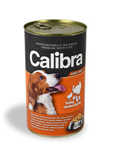 Calibra Dog cons. morčacie mäso+kuracie mäso+testoviny v želé 1240g