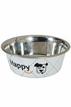 E-shop Nerezová misa proti skĺznutiu pre psov HAPPY 21cm 1,5l biela Zolux