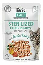 Brit Care Cat Fillets in Gravy Sterilné. Tend.Turkey 85g