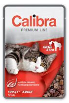 Kapsička pre mačky Calibra Premium Adult Chicken & Beef 100g + Množstevná zľava