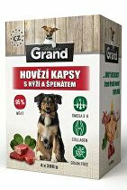 GRAND kaps. deluxe pes hovädzie s ryžou a špenát. 4x300g + Množstevná zľava