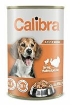 Calibra Dog konz. morčacie + kuracie + cesto. v želé 1240g NEW + Množstevná zľava 5 + 1 zadarmo
