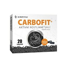 Carbofit aktívne rastlinné uhlie 20tob