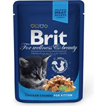 Brit Premium Cat kapsička s kuracími kúskami pre mačiatka 100g