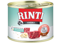 Rinti Dog Sensible konzerva s hovädzím mäsom a ryžou 185g + Množstevná zľava