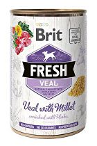 Brit Dog Fresh konz Veal with Millet 400g + Množstevná zľava