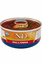 N&D CAT PUMPKIN Adult Quail & Pumpkin 70g + Množstevná zľava zľava 15% 1+1 zadarmo