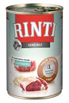 Rinti Dog konzerva Sensible jahňacie+ryža 400g + Množstevná zľava