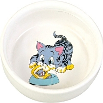 Keramická miska pre mačky s motívom 0,3l 11cm TR