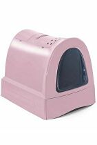 E-shop Toaleta pre mačky s výsuvnou zásuvkou na podstielku Ružová IMAC