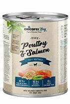 Chicopee Dog konz. Pure Poultry&Salmon 800g + Množstevná zľava zľava 15%