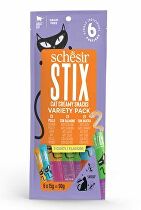 Schesir Cat Treats Stix Liquid Snack Variety 6x15g