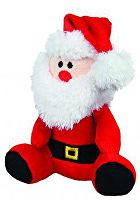 Vianočná hračka Pes Santa so šálom plyš 20cm TR 1ks