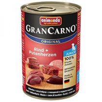 Animonda dog konzerva Gran Carno Junior hovädzie / morčacie srdcia - 400g