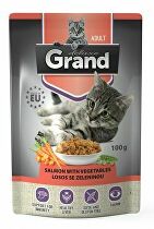 E-shop GRAND kaps. mačka deluxe 100% losos so zel.100g + Množstevná zľava